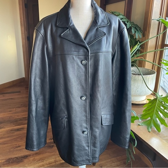 Vintage London Fog Leather Car Coat Jacket - Picture 2 of 14